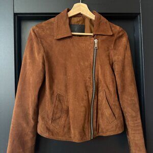 All Saints 100% suede zip jacket